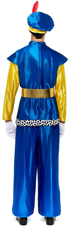 Disfraz de Paje Real Azul y Amarillo para Hombre - Image 2