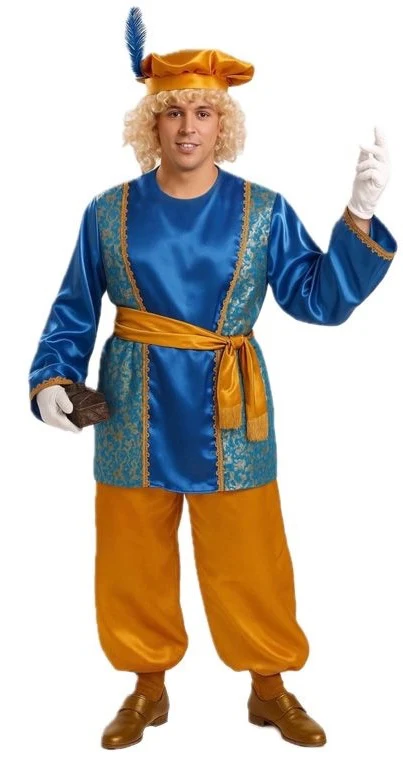 Disfraz de Paje Real Azul para Hombre