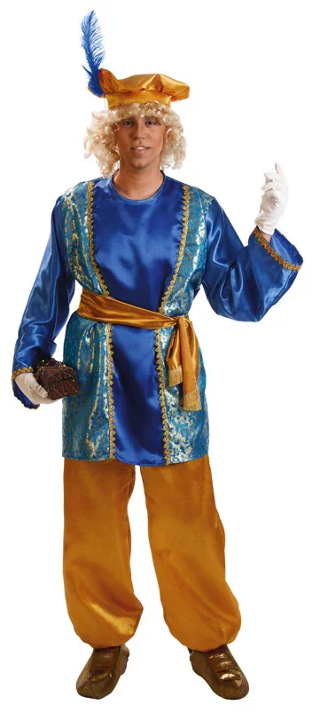 Disfraz de Paje Real Azul para Hombre - Image 2