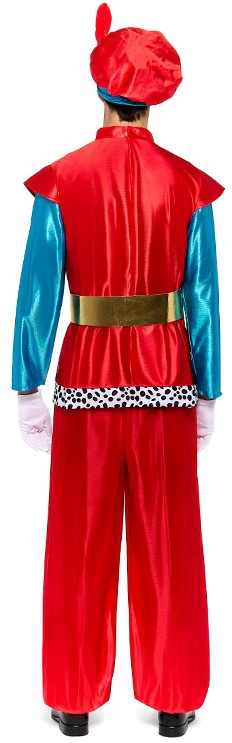 Disfraz de Paje Real Rojo y Azul para Hombre - Image 2