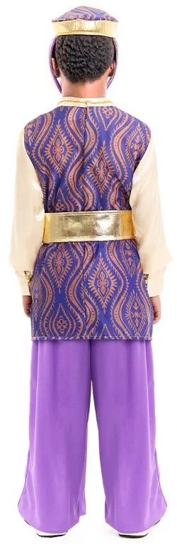 Disfraz de Paje del Rey Baltasar Morado para Niño - Image 2
