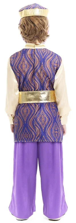 Disfraz de Paje del Rey Baltasar Morado para Niño - Image 5
