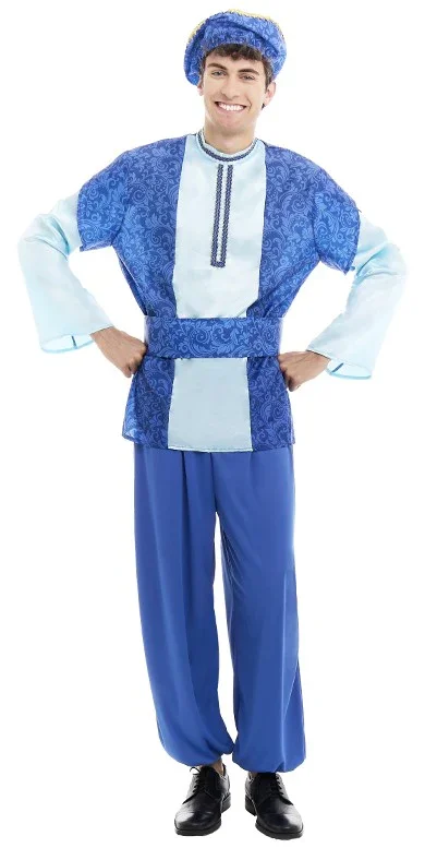 Disfraz de Paje del Rey Melchor Azul para Hombre