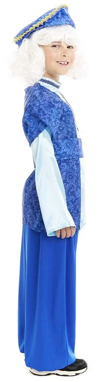 Disfraz de Paje del Rey Melchor Azul para Niño - Image 3