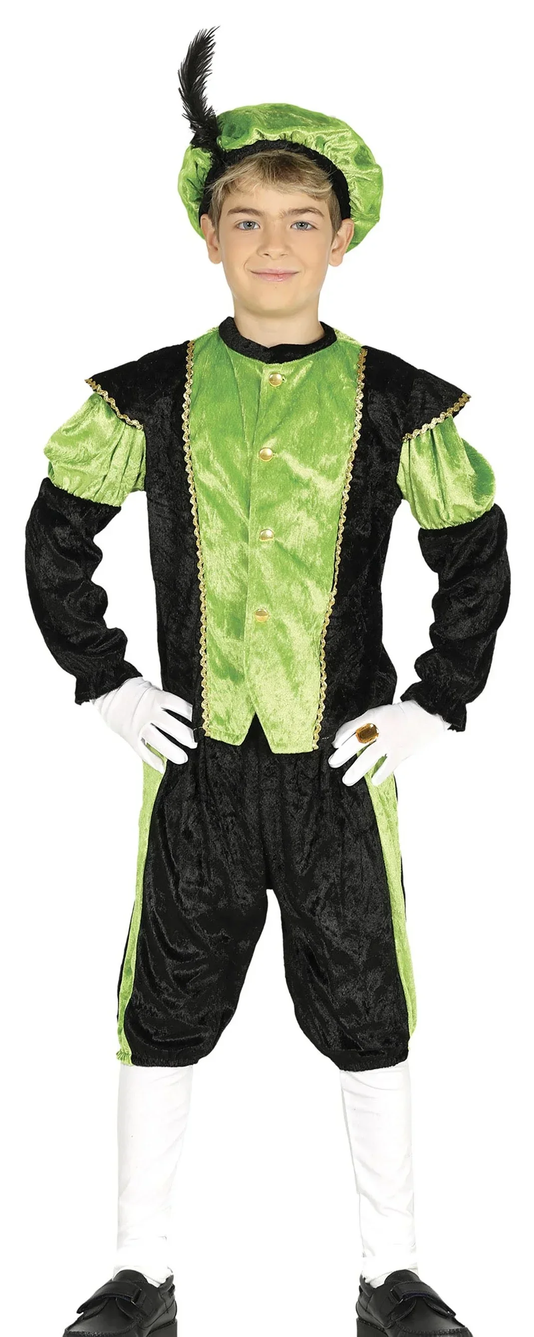 Disfraz de Paje de los Reyes Magos Verde Infantil