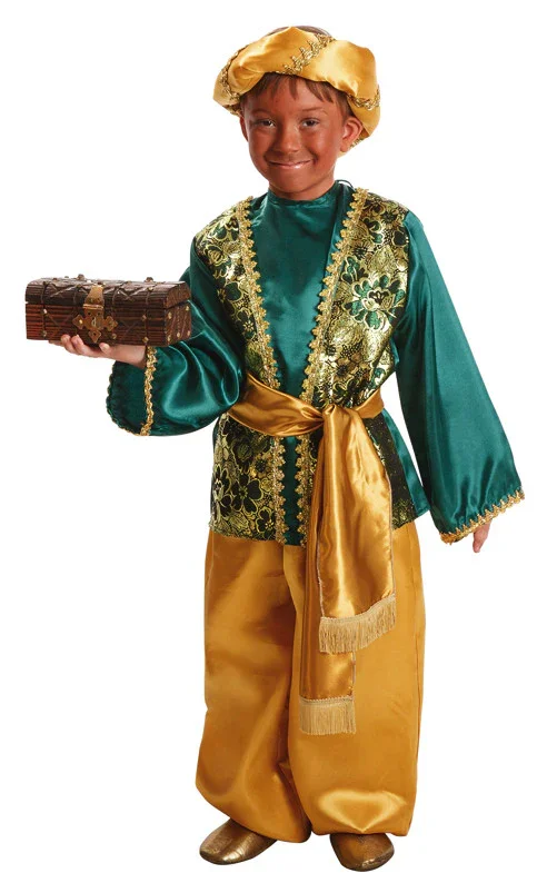 Disfraz de Paje Verde del Rey Baltasar Infantil - Image 2