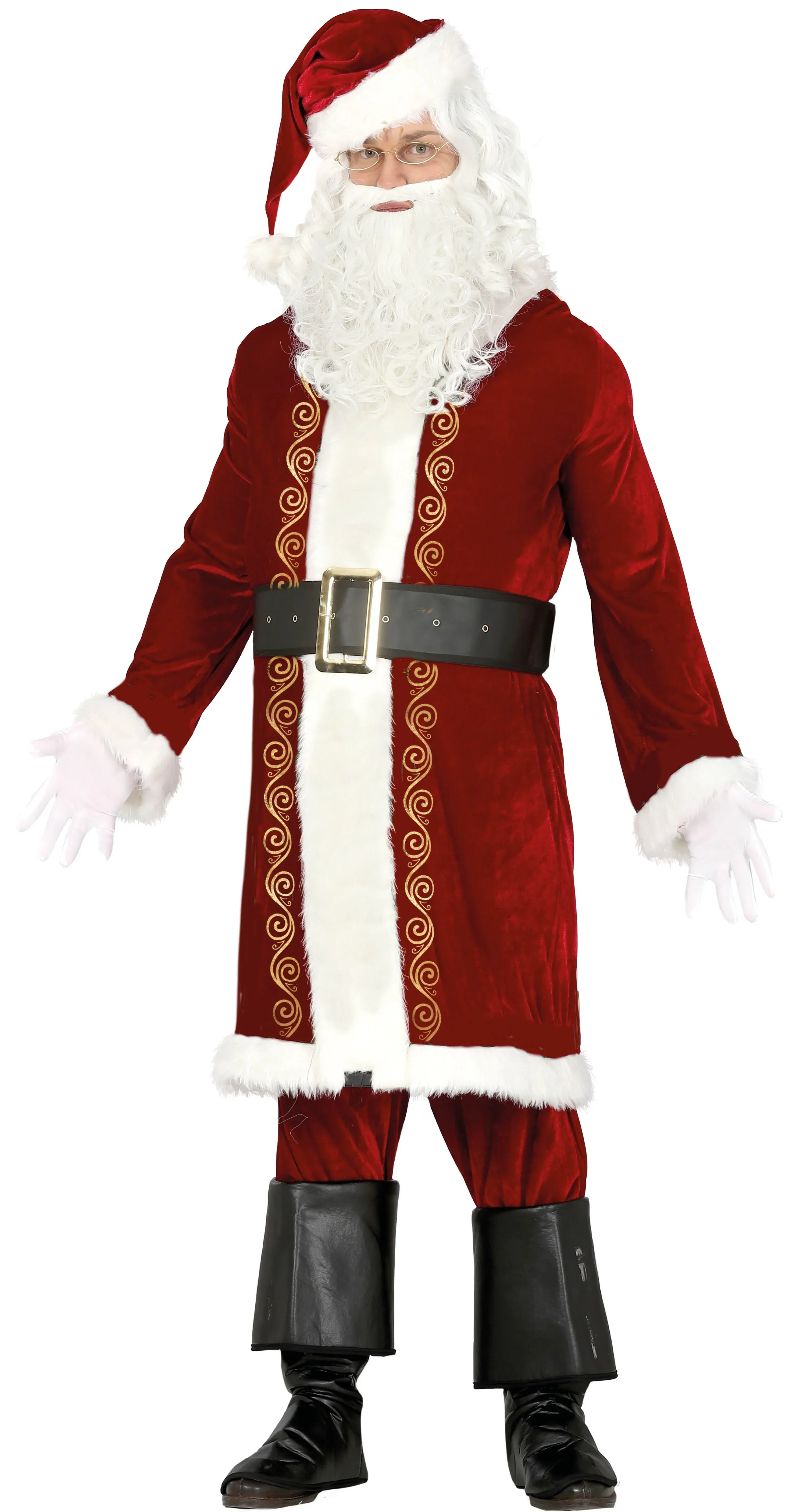 Disfraz de Papá Noel Terciopelo para Hombre - Image 2