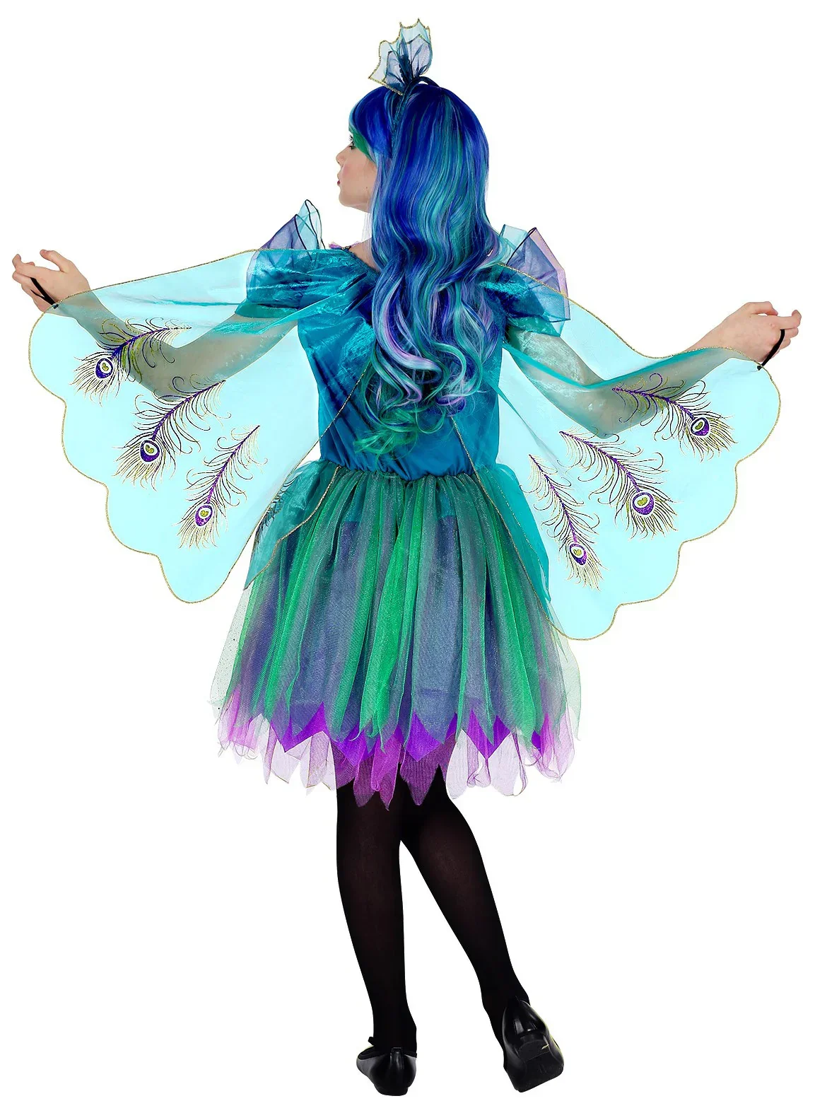 Disfraz de Pavo Real para Niña - Image 2