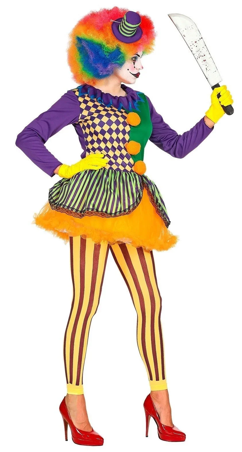 Disfraz de Payasa Joker para Mujer - Image 4