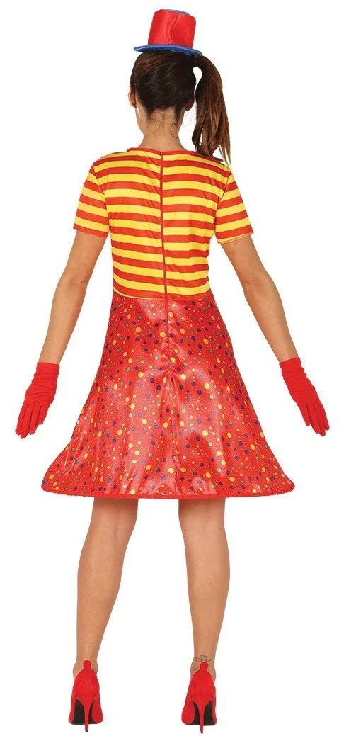 Disfraz de Payasa Roja y Amarilla para Mujer - Image 2