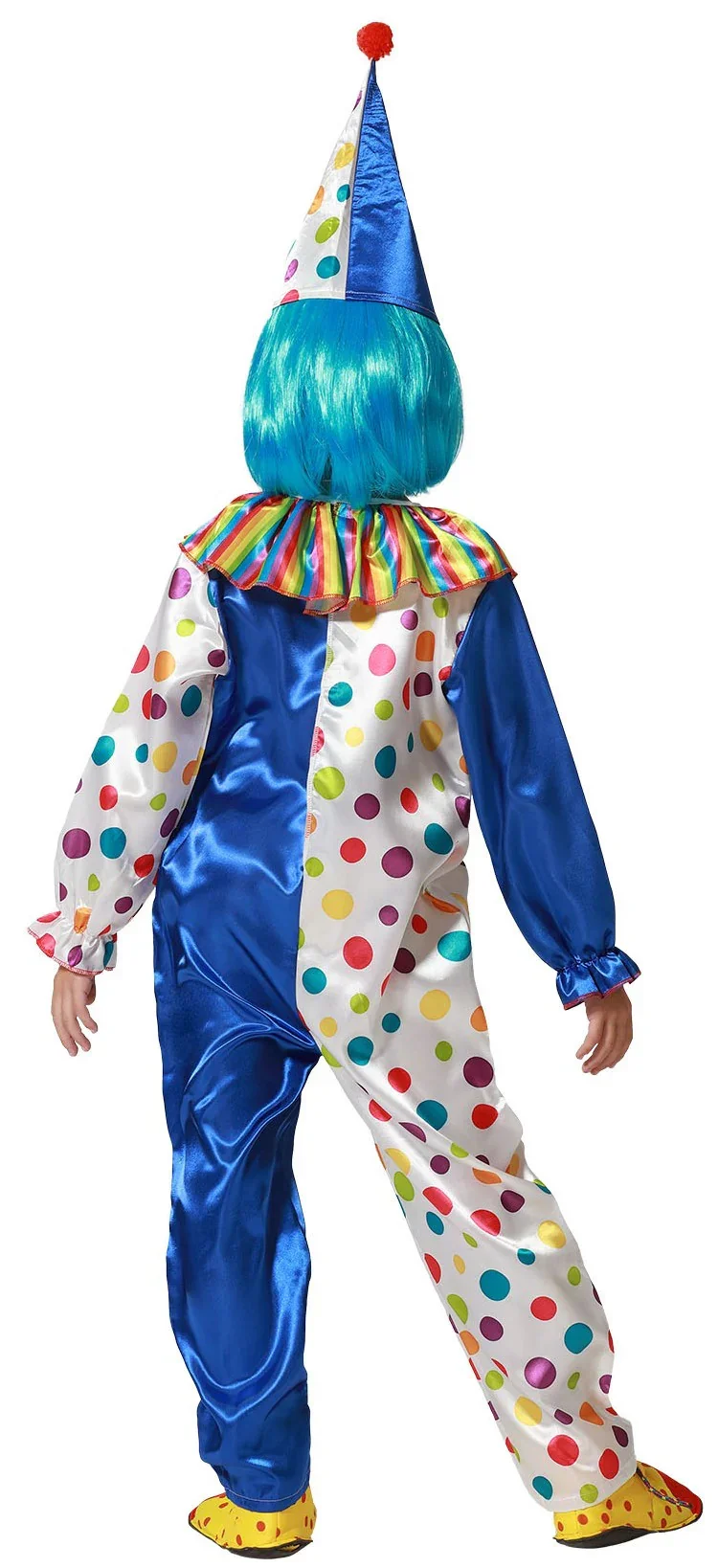 Disfraz de Payaso Azul y Blanco con Lunares Infantil - Image 3