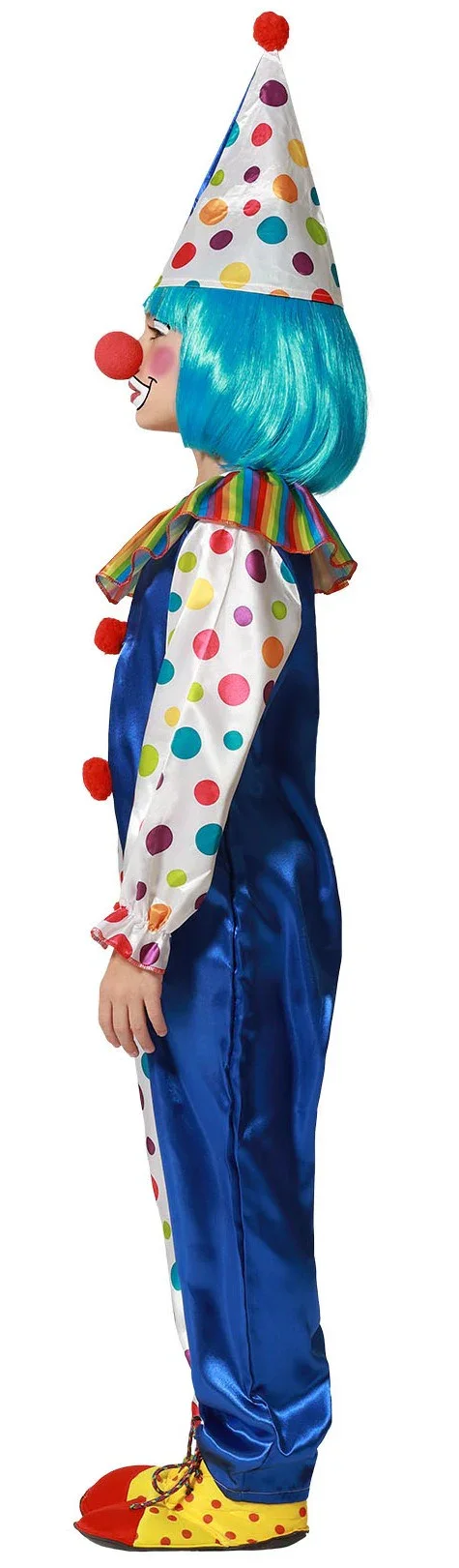 Disfraz de Payaso Azul y Blanco con Lunares Infantil - Image 4