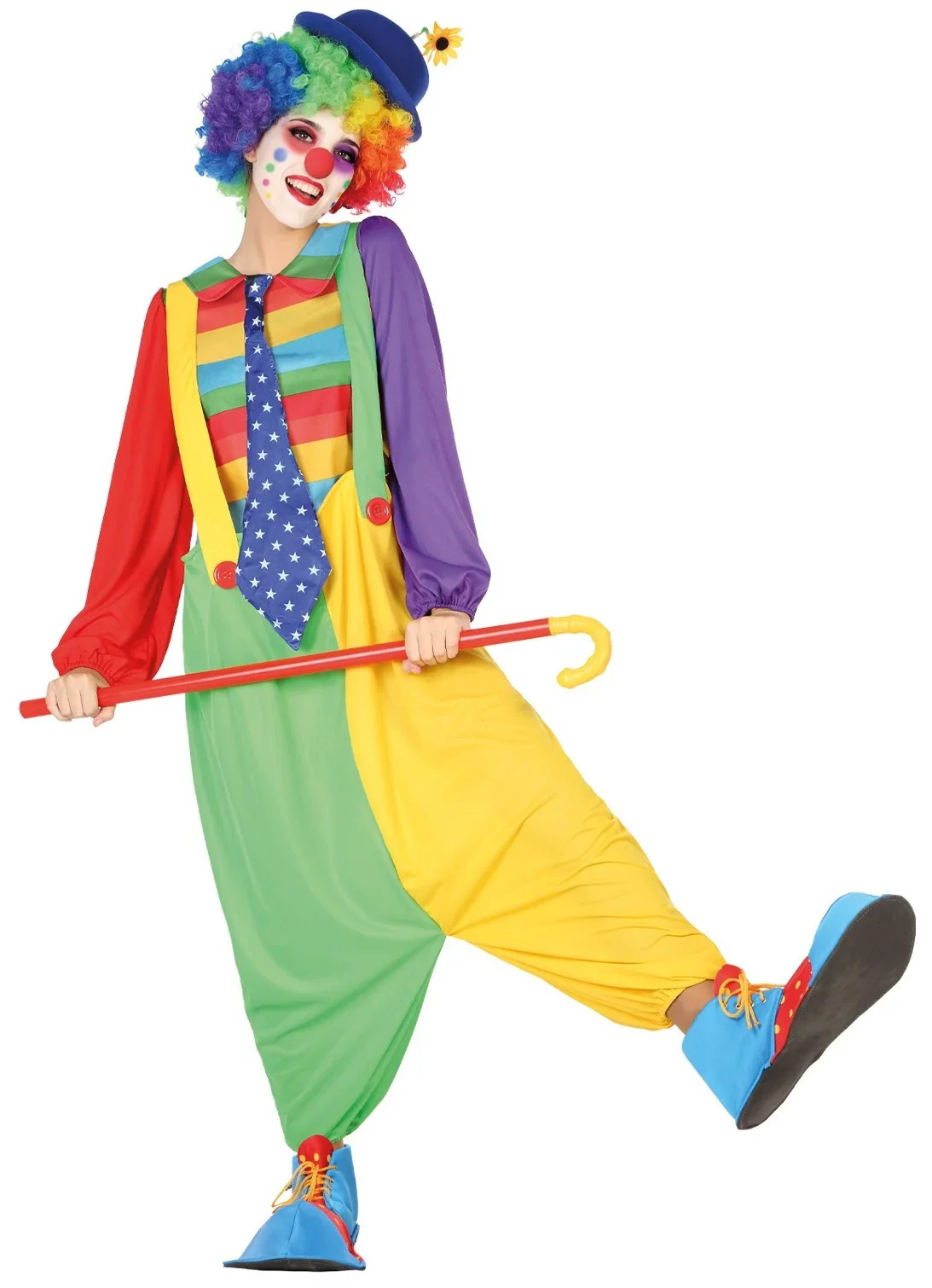 Disfraz de Payaso Multicolor para Adulto - Image 2