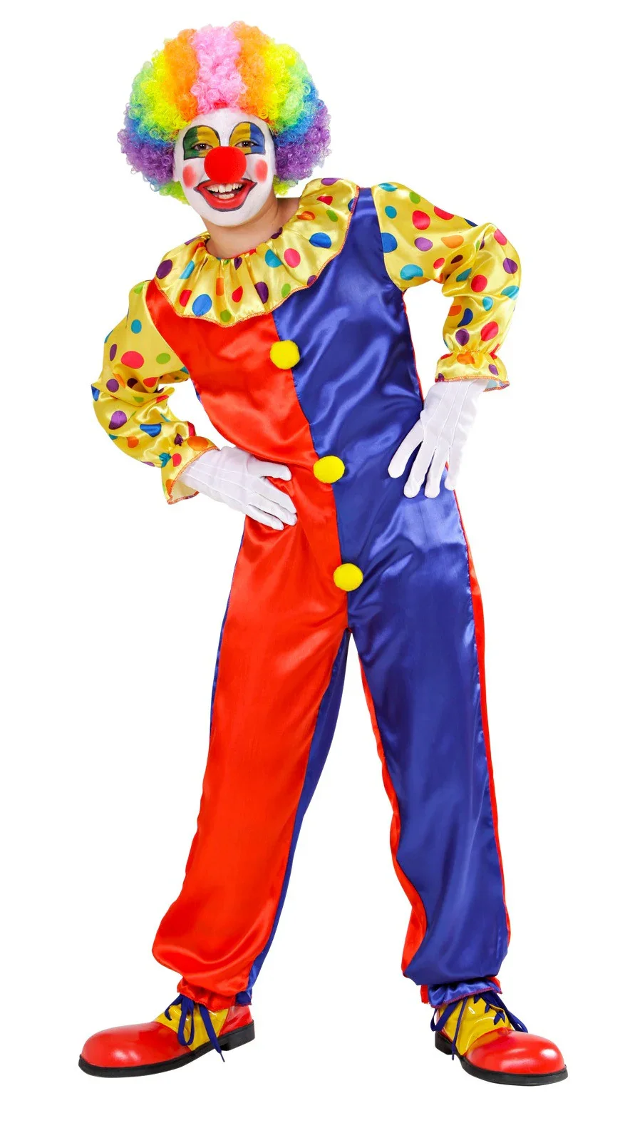 Disfraz de Payaso Rojo y Azul para Niño - Image 5