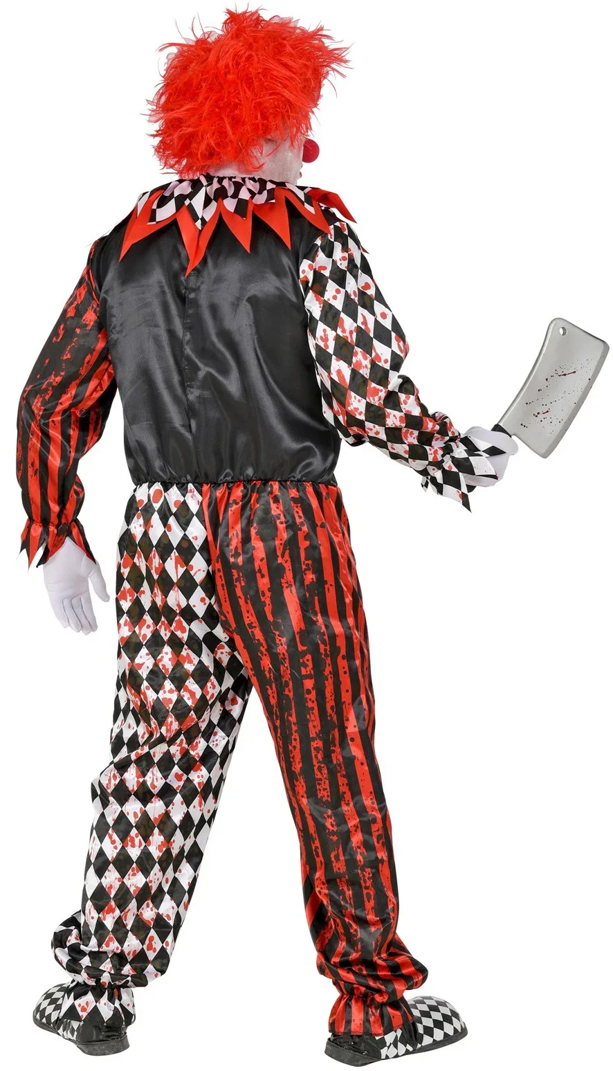 Disfraz de Payaso de Terror Rojo y Negro para Adulto - Image 3