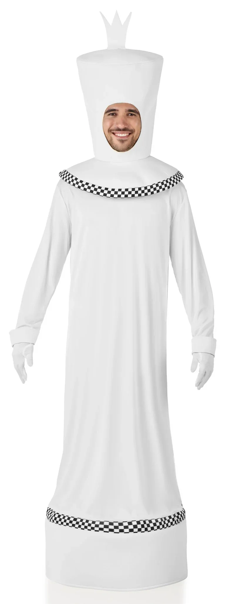 Disfraz de Piezas de Ajedrez Blancas para Adulto - Image 2