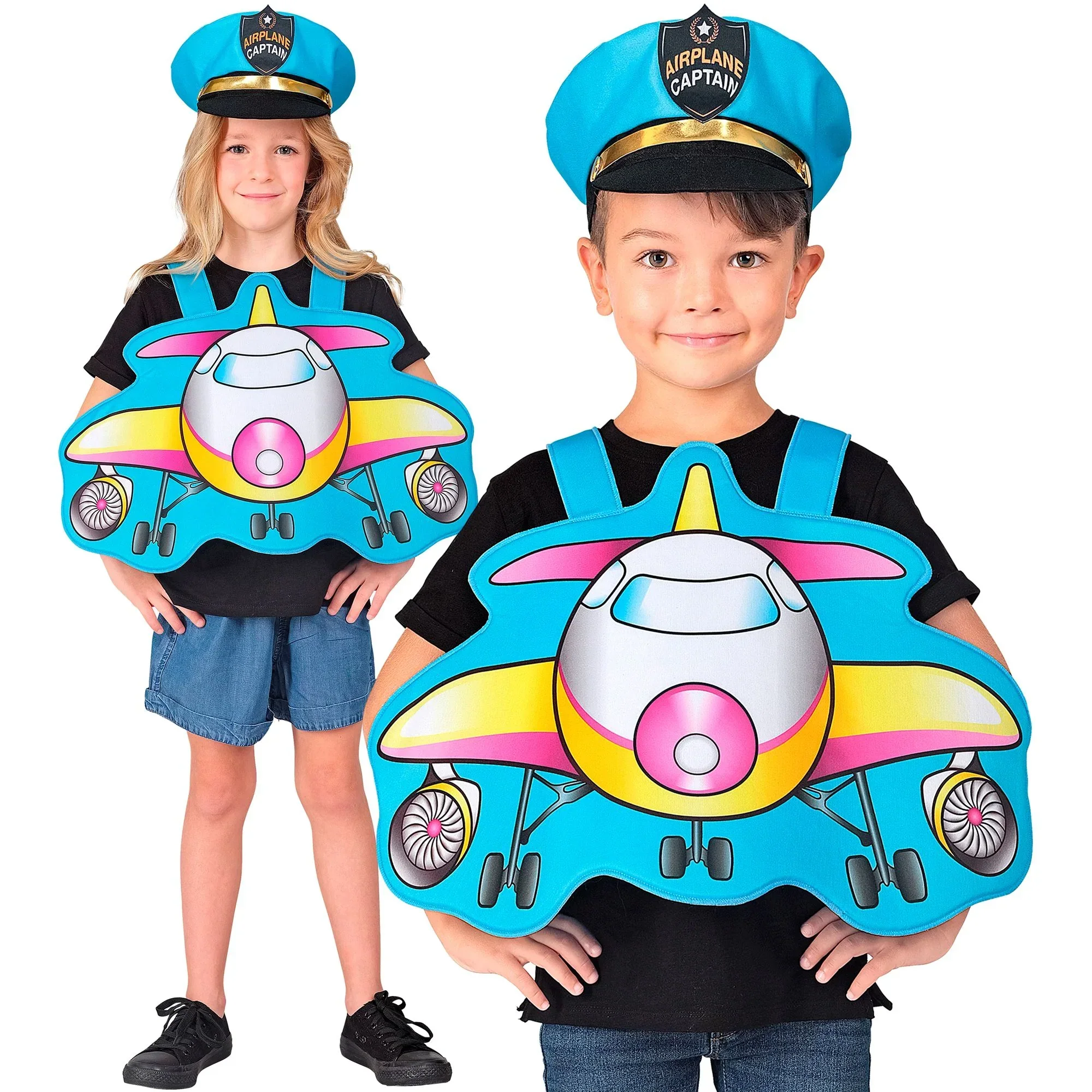 Disfraz de Piloto con Avión Comercial Infantil