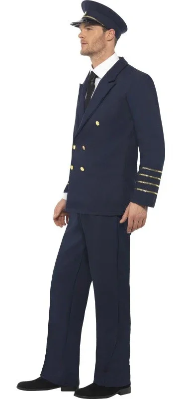 Disfraz de Piloto Capitán de Avión para Hombre - Image 3