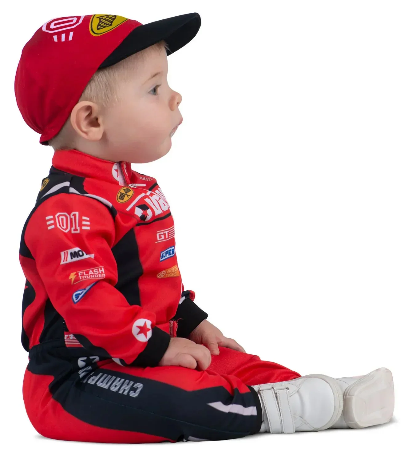 Disfraz de Piloto de Carreras Rojo para Bebé - Image 3
