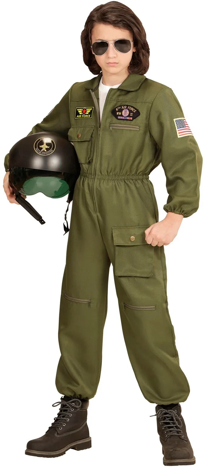 Disfraz de Piloto de Combate Unisex Infantil - Image 2