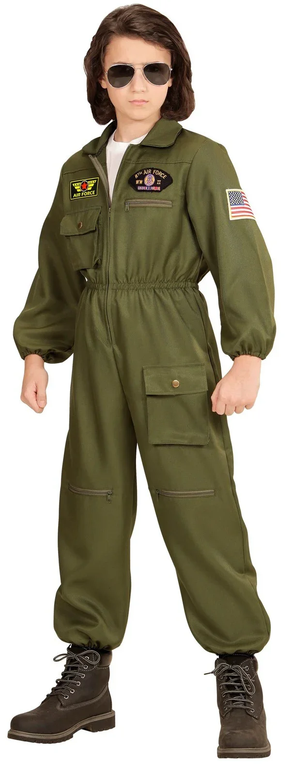 Disfraz de Piloto de Combate Unisex Infantil - Image 4