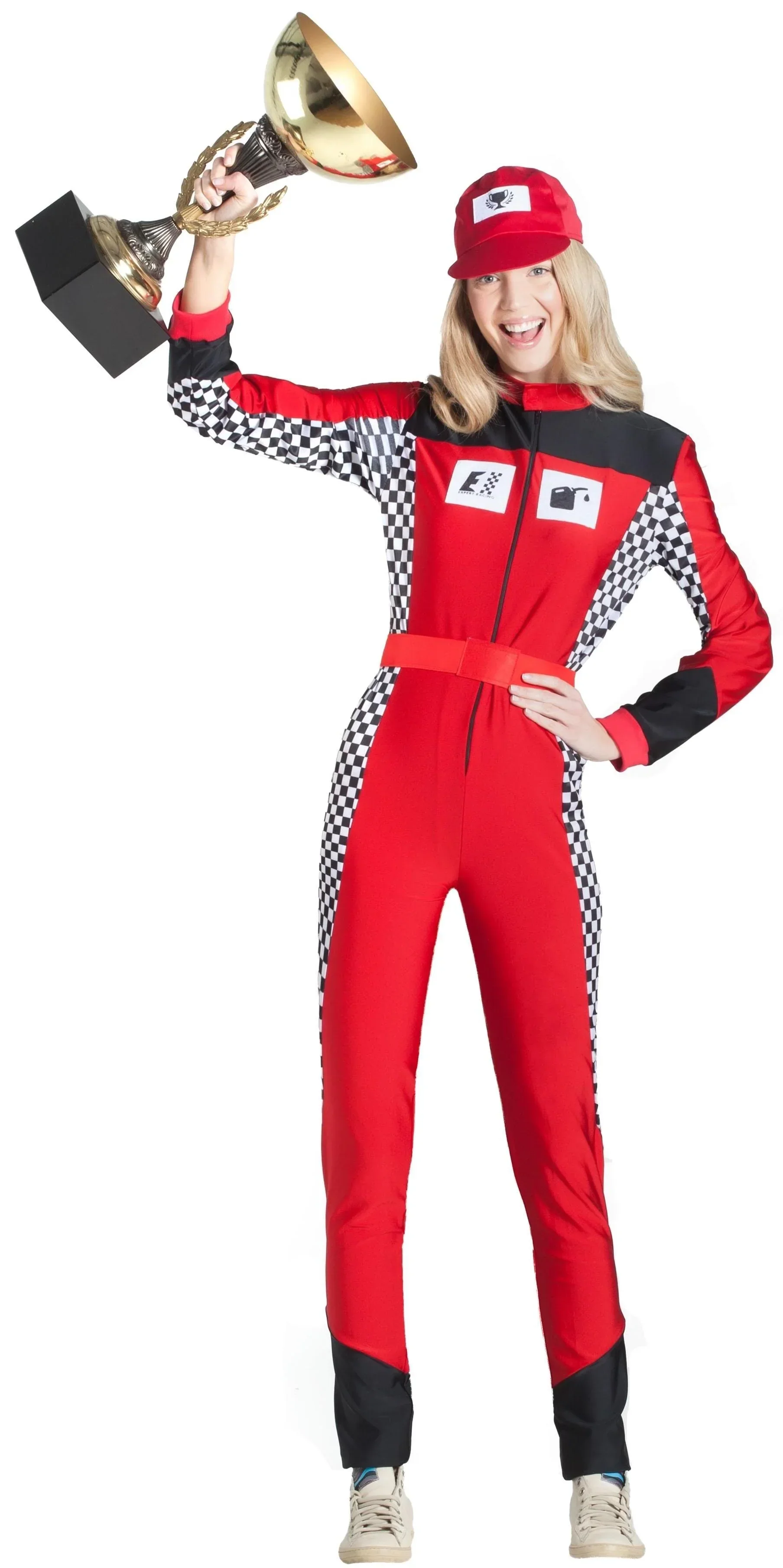 Disfraz de Piloto F1 Rojo para Mujer