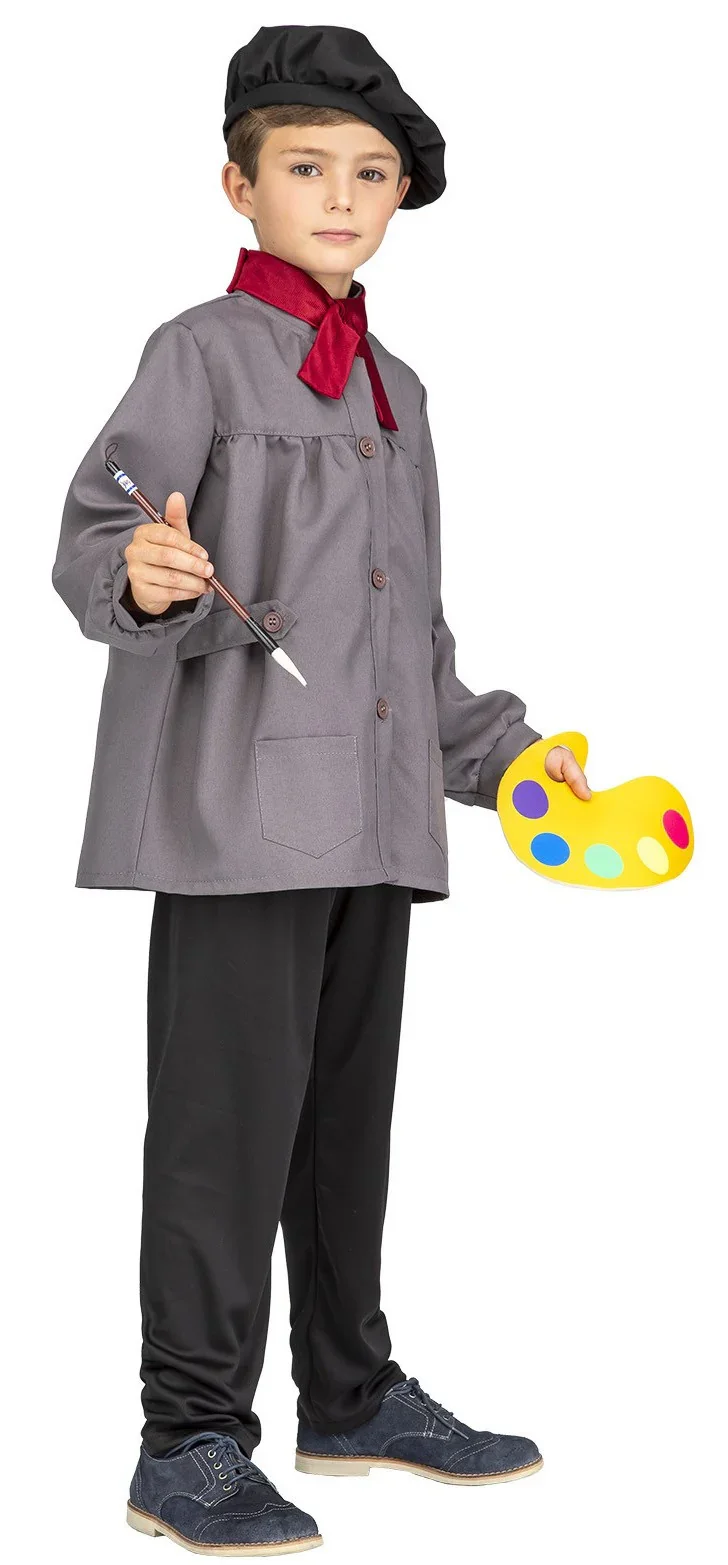 Disfraz de Pintor con Paleta y Pincel para Niño - Image 3