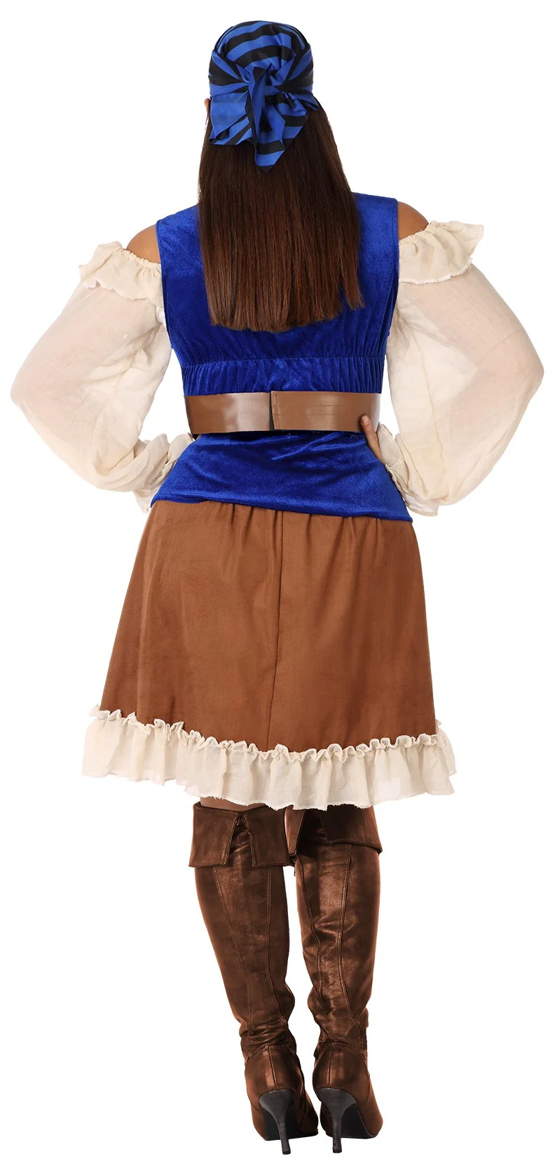 Disfraz de Pirata Azul Elegante para Mujer - Image 6