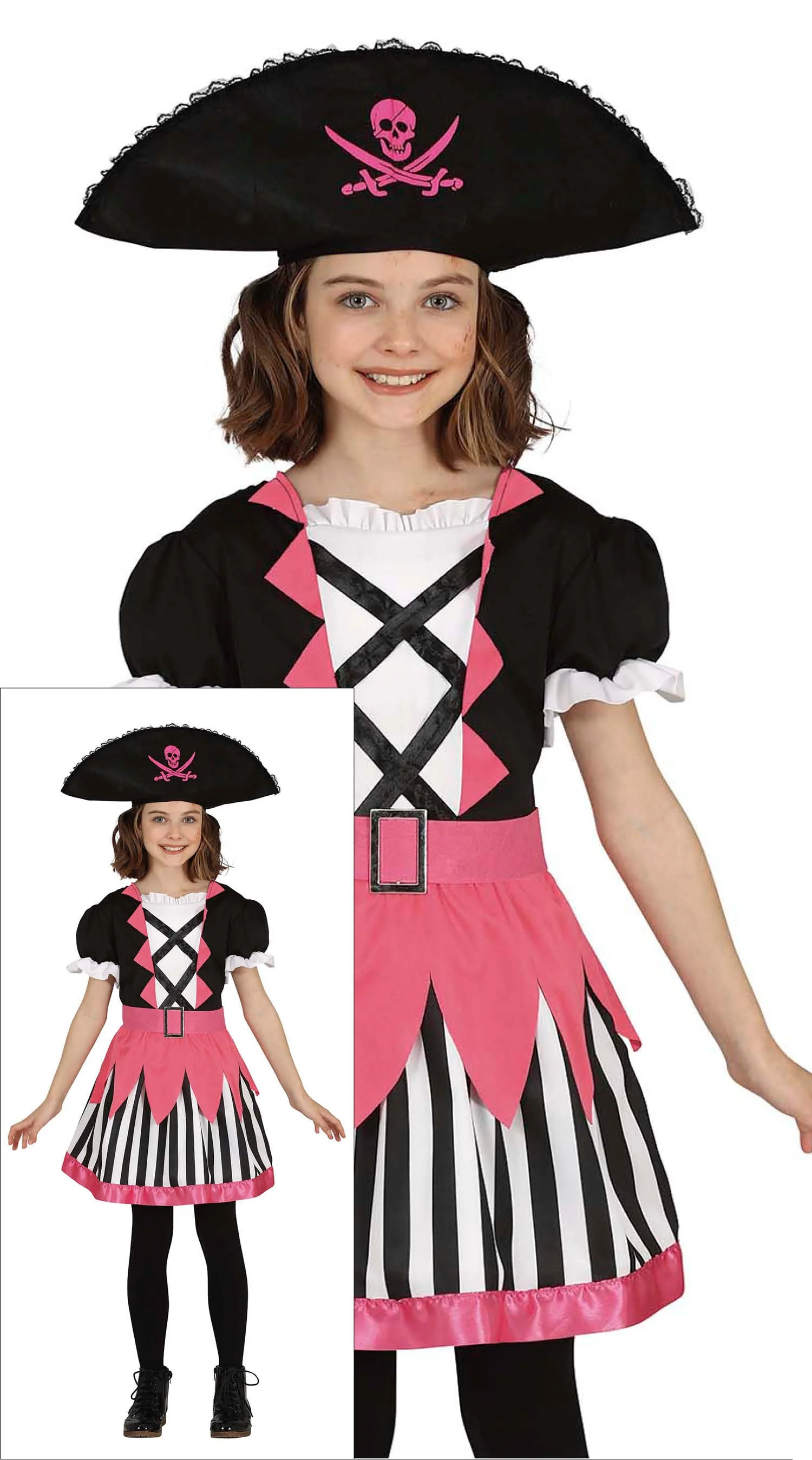 Disfraz de Pirata Rosa Infantil