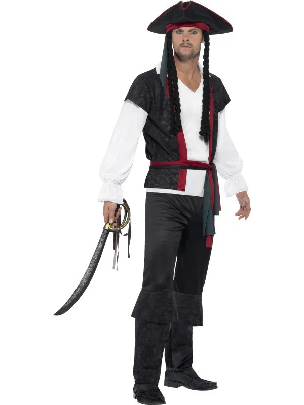 Disfraz de Pirata con Sombrero y Rastas