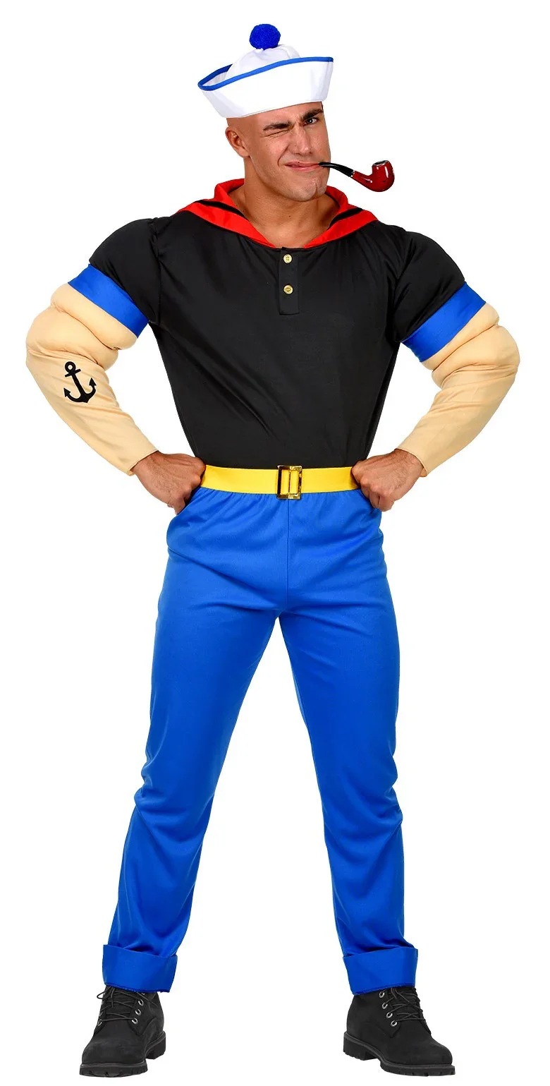Disfraz de Popeye el Marino Musculoso para Hombre