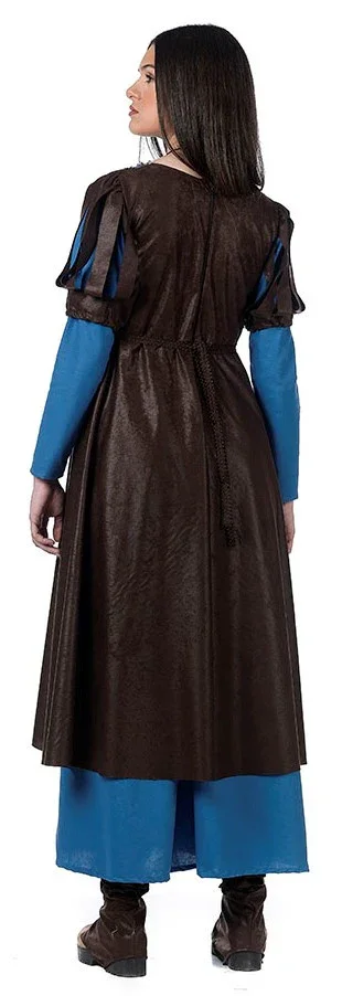 Disfraz de Princesa Medieval Azul Largo para Mujer - Image 2