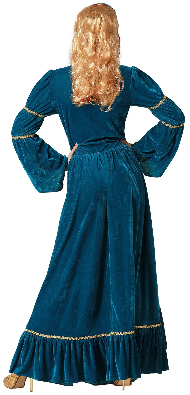 Disfraz de Princesa Medieval Azul para Mujer - Image 2