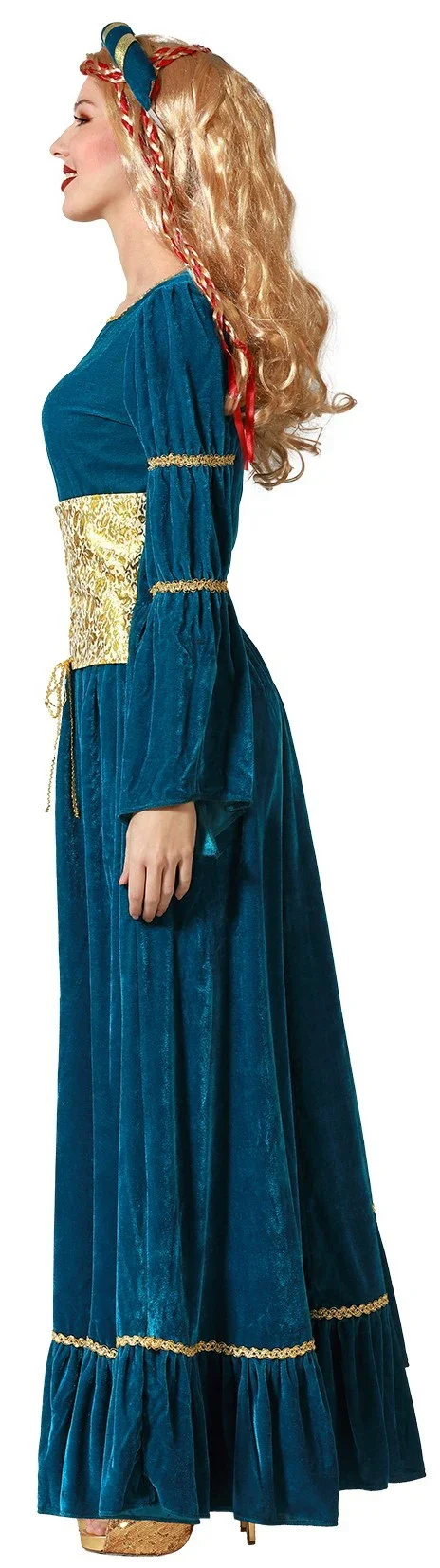 Disfraz de Princesa Medieval Azul para Mujer - Image 3