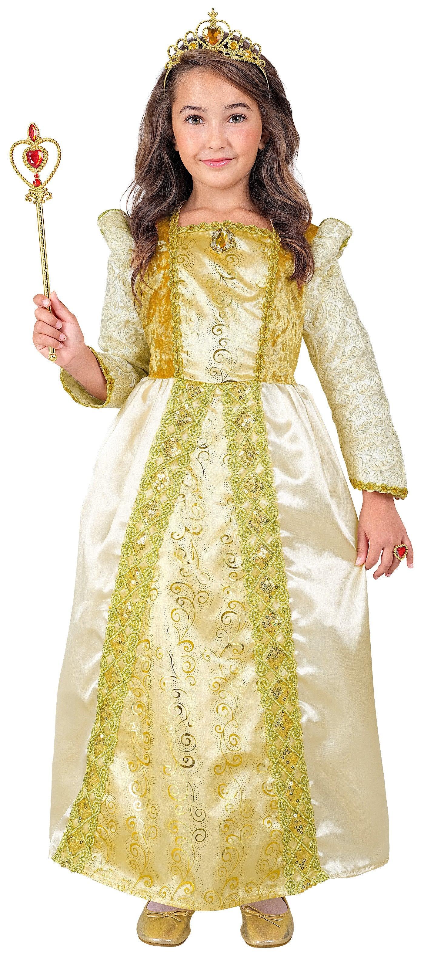 Disfraz de Princesa Medieval Dorado para Niña