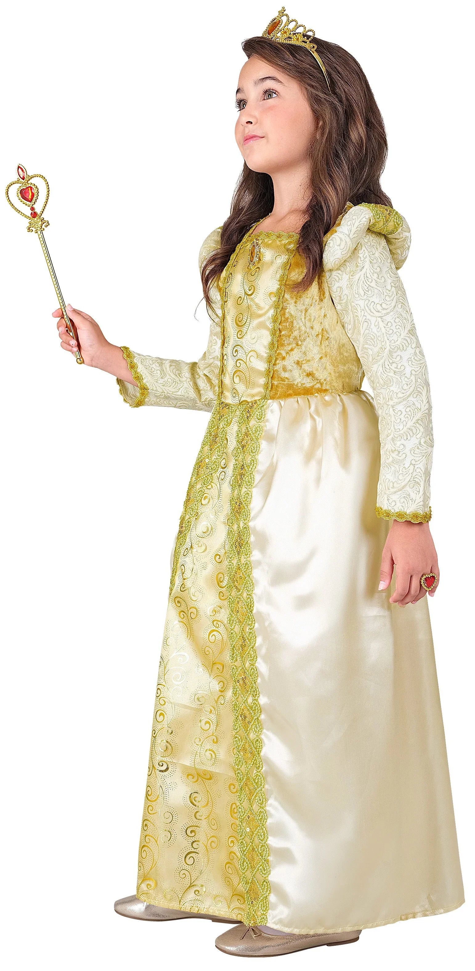 Disfraz de Princesa Medieval Dorado para Niña - Image 3