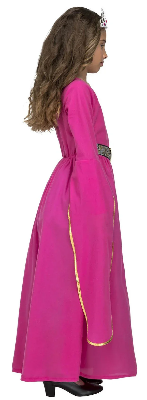 Disfraz de Princesa Medieval Rosa Infantil - Image 3