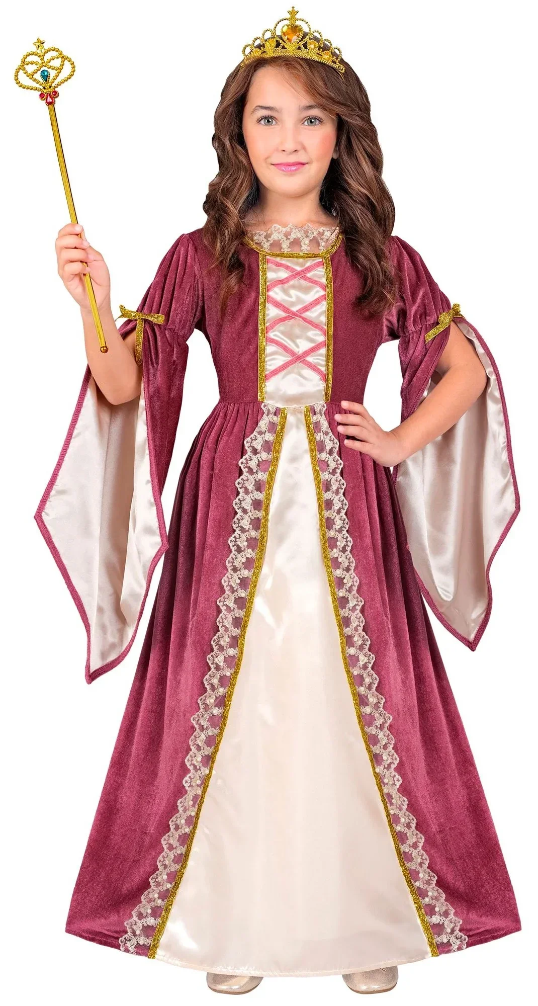 Disfraz de Princesa Medieval Rosa para Niña