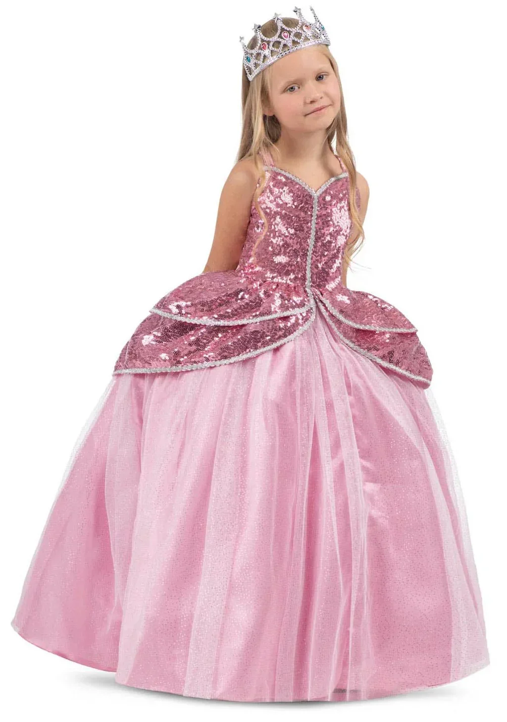 Disfraz de Princesa Rosa con Lentejuelas para Niña - Image 2