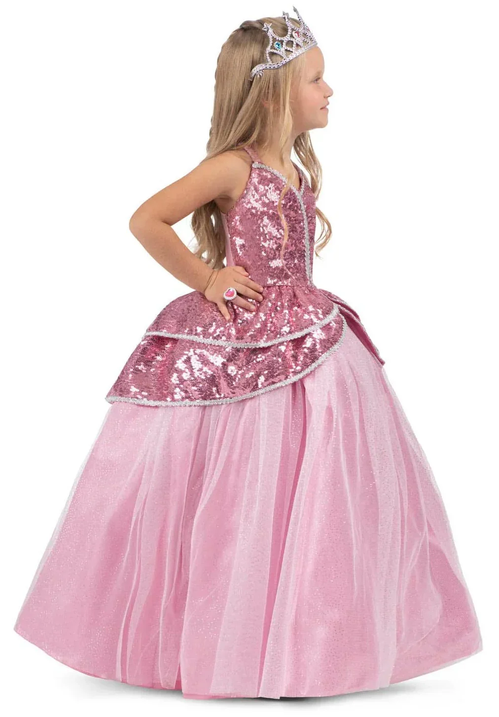 Disfraz de Princesa Rosa con Lentejuelas para Niña - Image 3