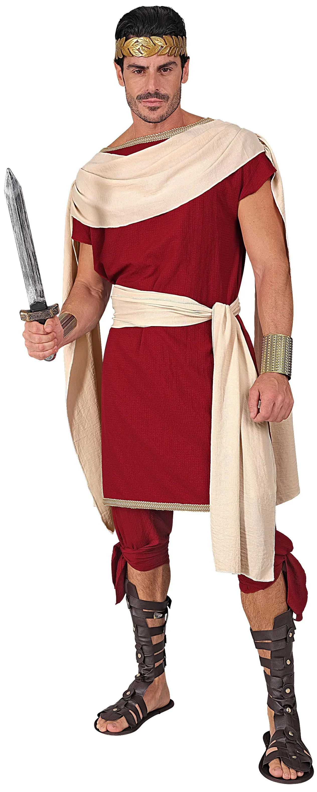 Disfraz de Príncipe Romano Granate para Hombre - Image 3
