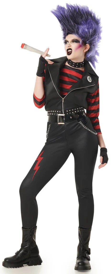 Disfraz de Punky Rockera para Mujer