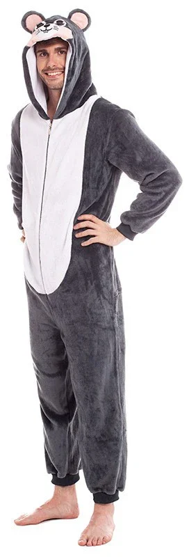 Disfraz de Ratón Gris de Peluche para Adulto - Image 3