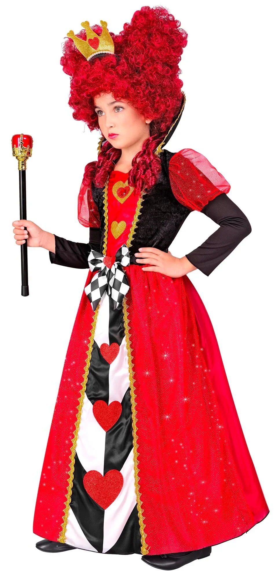 Disfraz de Reina de Corazones Estilosa Infantil - Image 3