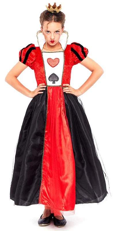 Disfraz de Reina de Corazones Estilosa para Niña - Image 3
