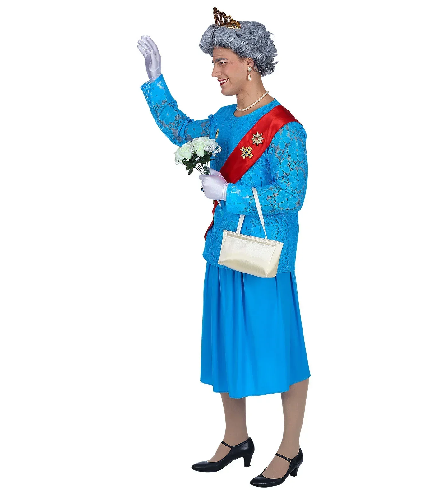 Disfraz de La Reina de Inglaterra para Adulto - Image 3