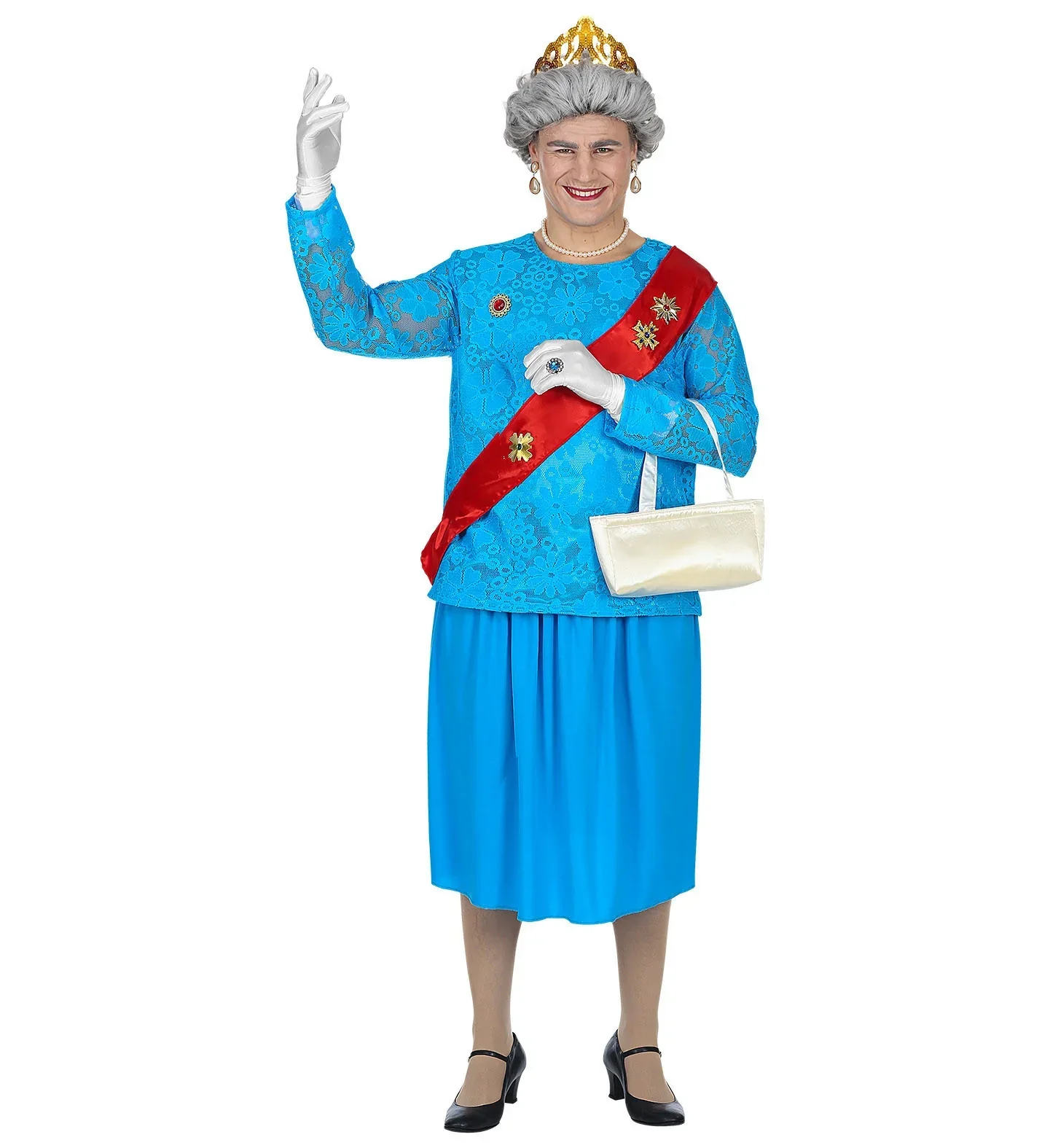 Disfraz de La Reina de Inglaterra para Adulto - Image 4