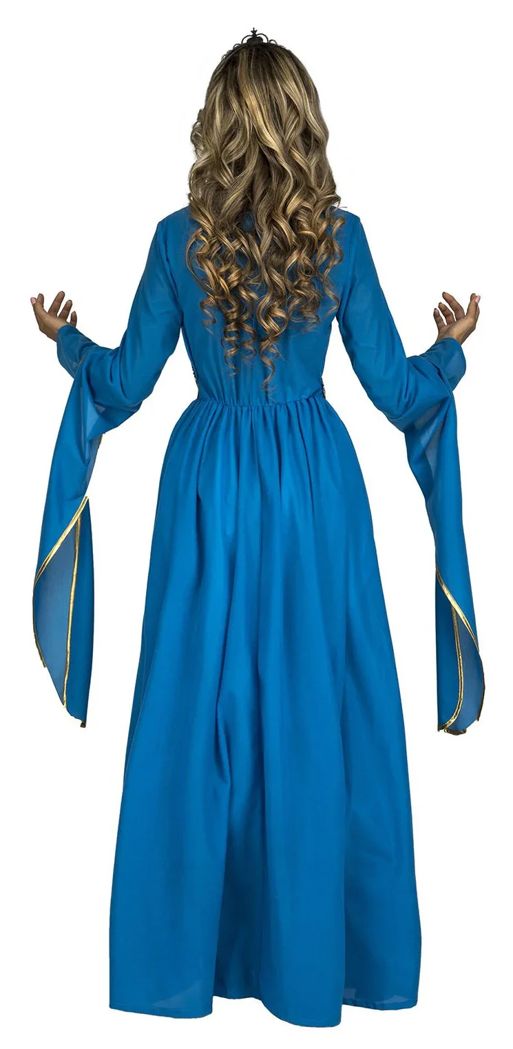 Disfraz de Reina Medieval Azul para Mujer - Image 2