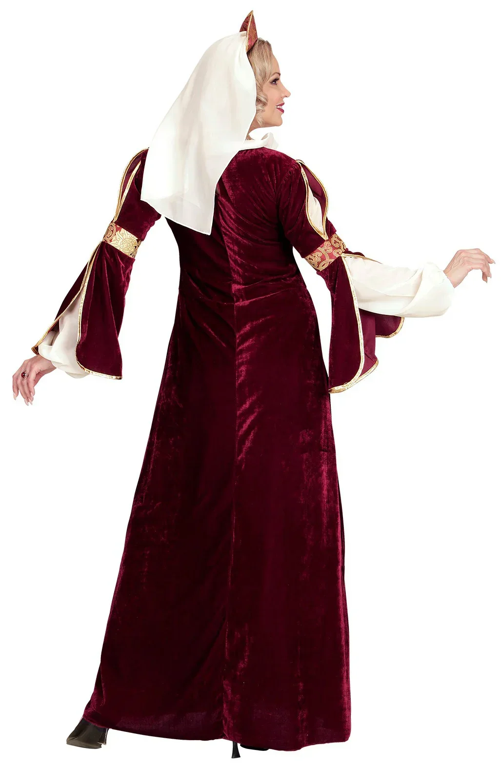 Disfraz de Reina Medieval Granate para Mujer - Image 2