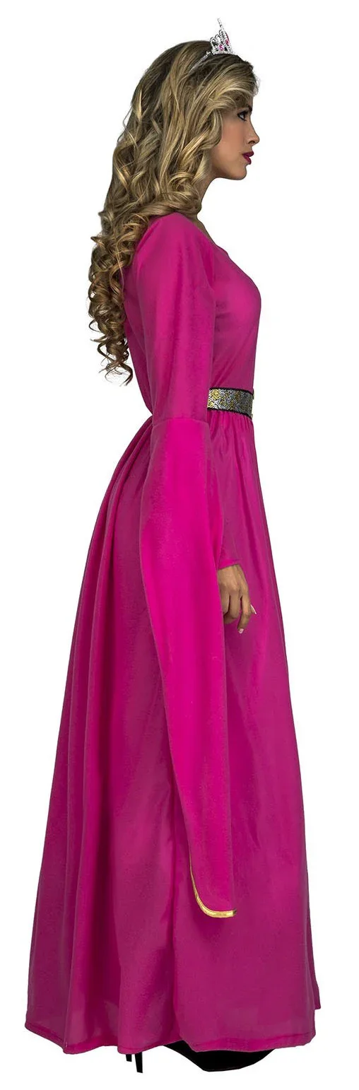 Disfraz de Reina Medieval Rosa para Mujer - Image 3